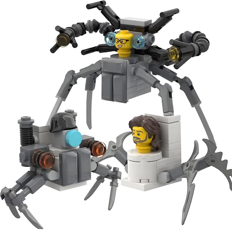 Набор строительных блоков Skibidi Toilet Titan Speakerman, TV Man, Cameraman - 445 деталей Коллекционные игрушки-конструкторы с персонажами для детей