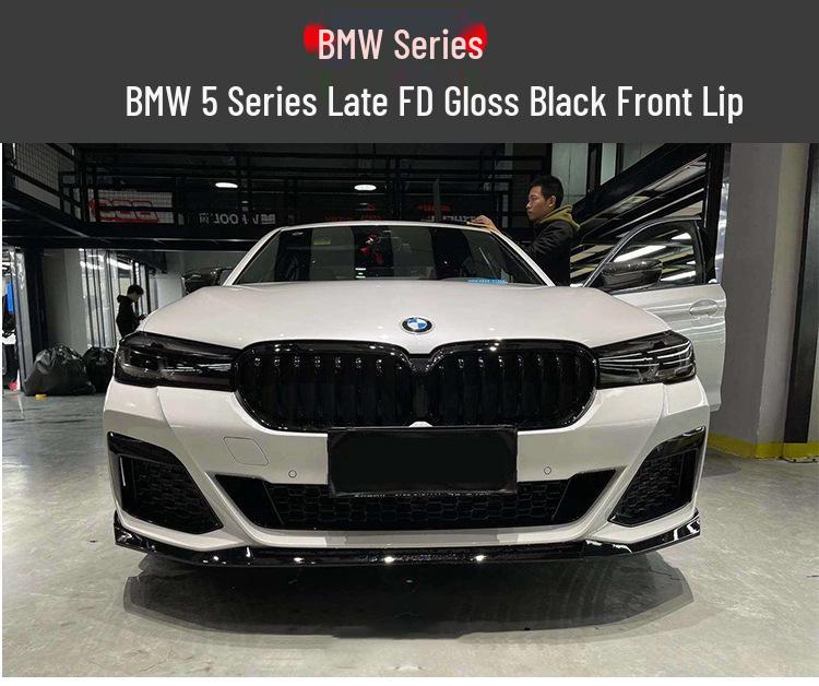 BMW New 5 Series G30/G38 LCI '21 M Sport Gloss Black FD Front Lip.