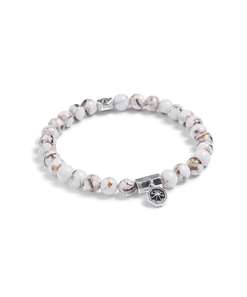 Серебряный браслет с бусинами из ракушек Ramolin