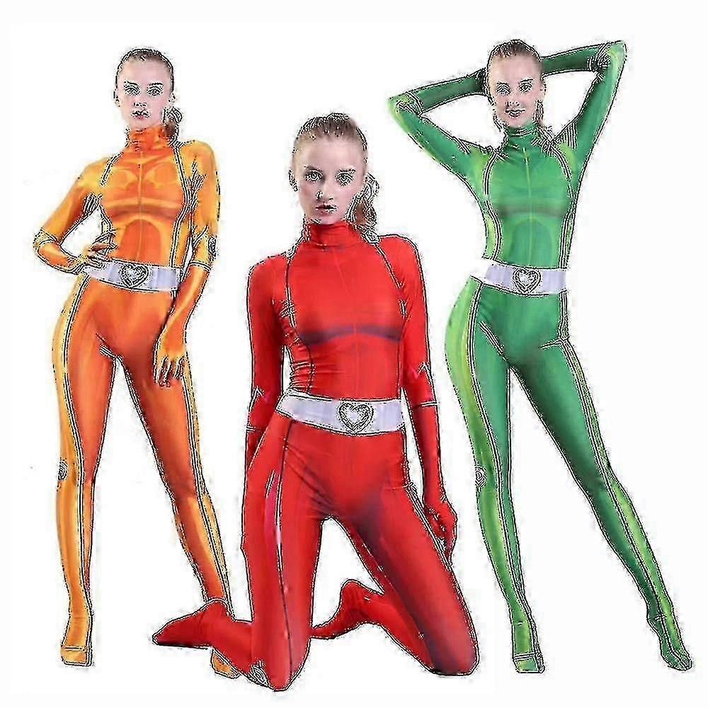 Костюм для косплея Totally Spies для женщин и девочек Аниме Кловер Сэм Алекс Боди Костюм