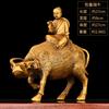 Сплошная латунная фигурка пастушка на быке, фигурка ребенка, быка, украшение для дома, офиса, рабочего стола, знак зодиака Бык, Желтый бык, Водяной буйвол