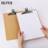 A4 A5 Wooden Clipboard Folder Paper Ticket Menu Bills Note Document File Clip WordPad Office School Writing Board Clamp Holder