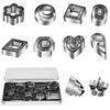 Stainless Steel Cookie Cutter Set of 30, Featuring Round, Heart, Polygon, Star, Flower, and Heart Shapes. Perfect for Halloween, These Cookie Cutters