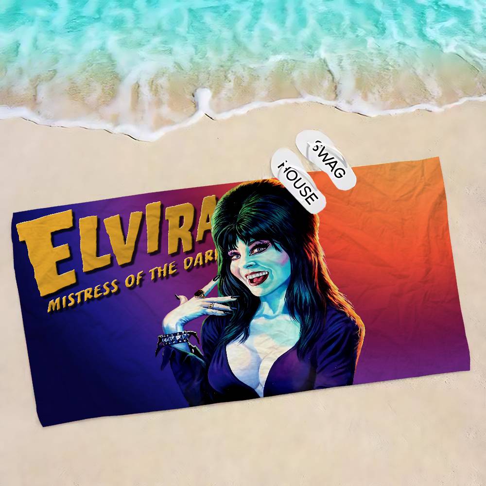 Пленка E-Elvira M-Mistress Of The D-Dark Микрофибра Пляжное Полотенце Впитывающее Быстросохнущее Мягкое Полотенце для Курорта, Альпинизма
