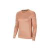 Dri-Fit Miler Casual Sports Training Running Fitness Comfortable Crew Neck Long Sleeve T-Shirt Women Tops Rose-Gold AT4193-605