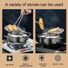 2.2/3.2/4.2L Tempura Fryer Pan Stainless Steel Fryer Pot Deep Frying Pot  Household Cooking
