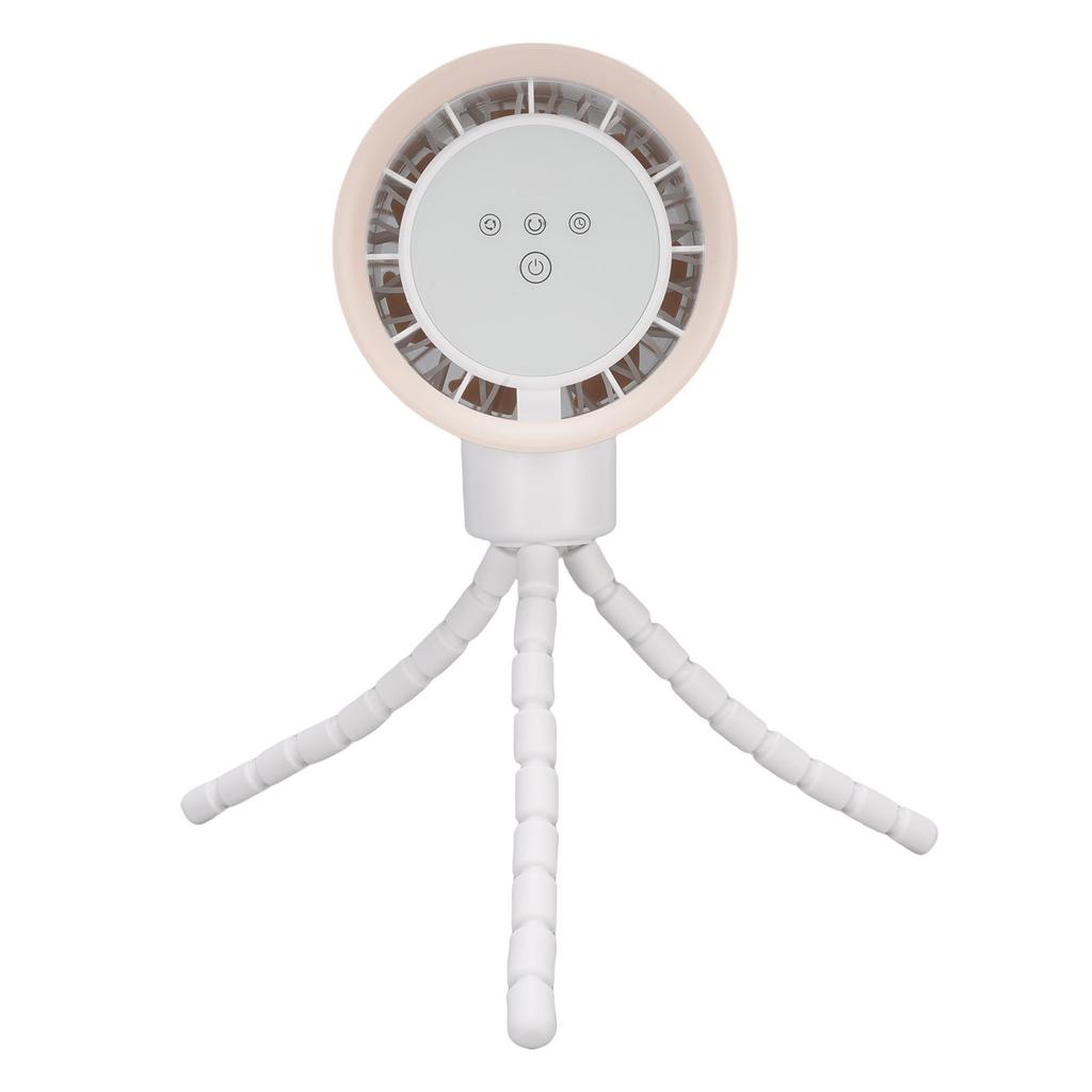 Battery Operated Stroller Digital Diaplay 360 Degree Oscillation Fan Tripod Clip On Flexible Fan 4000mAh