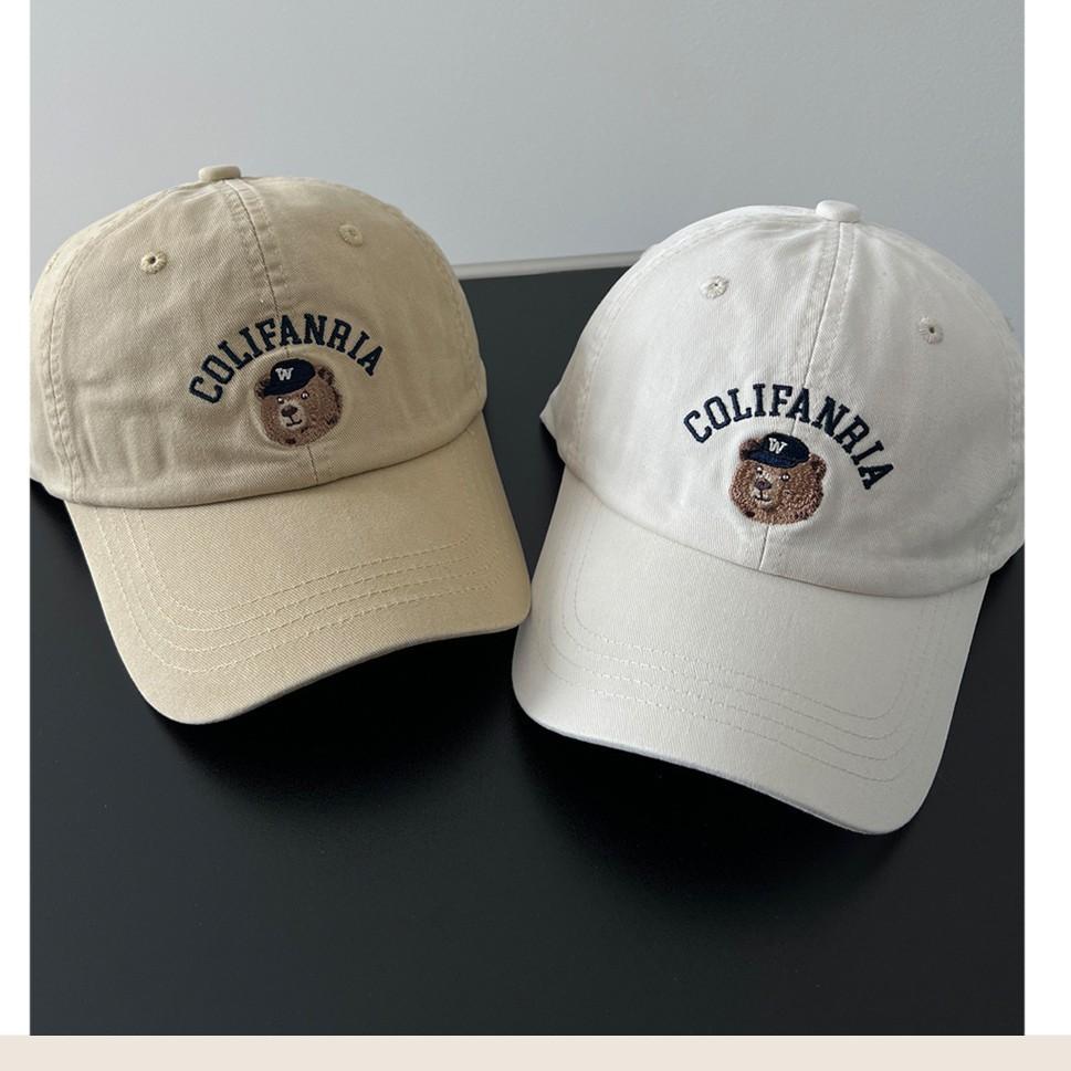 Embroidered Colifanria Bear Baseball Cap With Adjustable Sun Protection Outdoor