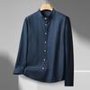 TUCANO Men's Chinese Style Linen Stand-Collar Long Sleeve Shirt