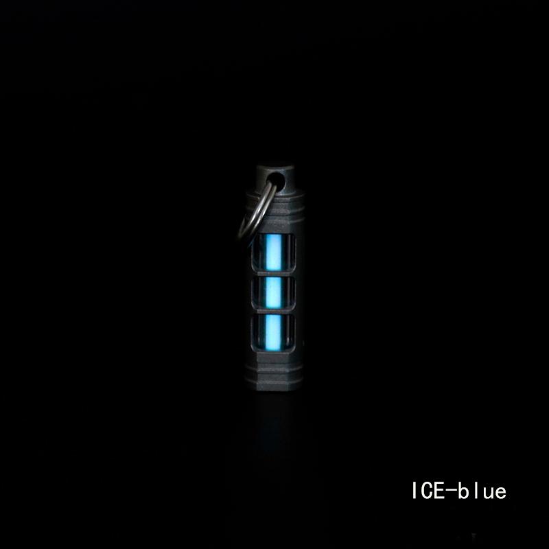 Брелок из титанового сплава с тритиевой трубкой, самосветящаяся тритиевая трахея, подвеска 3,5 * 25 мм, съемный тритий