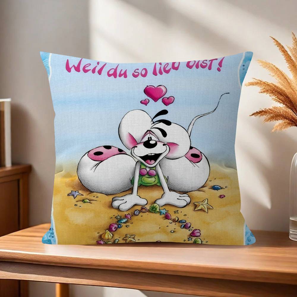 Cartoon DDiddl love cute kawaii Pillowcase toon Gift Cushion Cover Bedroom Home Sofa Chair Seat Decor pillow case