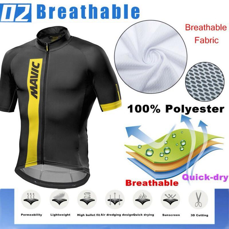 Mavic Mens Cycling Jersey Bib Shorts Set Breathable Road Bike Apparel Outdoor Ride