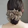 1Pcs New Korean Retro Folded Chiffon Oversize Scrunchies Women Sweet Temperament Fashion Exaggerated Hair Band Hair Accessorie