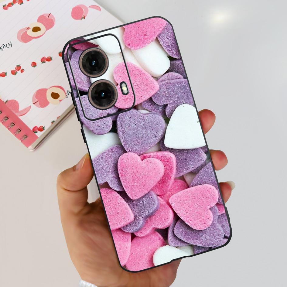 Чехол для Motorola Moto G85 MotoG85 5G 2024 Модный Цветочный Мягкий Силиконовый Чехол для Телефона Для Motorola G85 MOTO G 85 Защитный Fundas