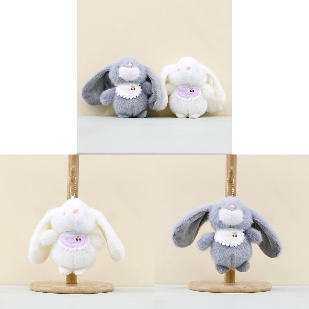 Adorable Plush Rabbit Pendant With Soft Pp Cotton Filling For Cute Bag Decoration