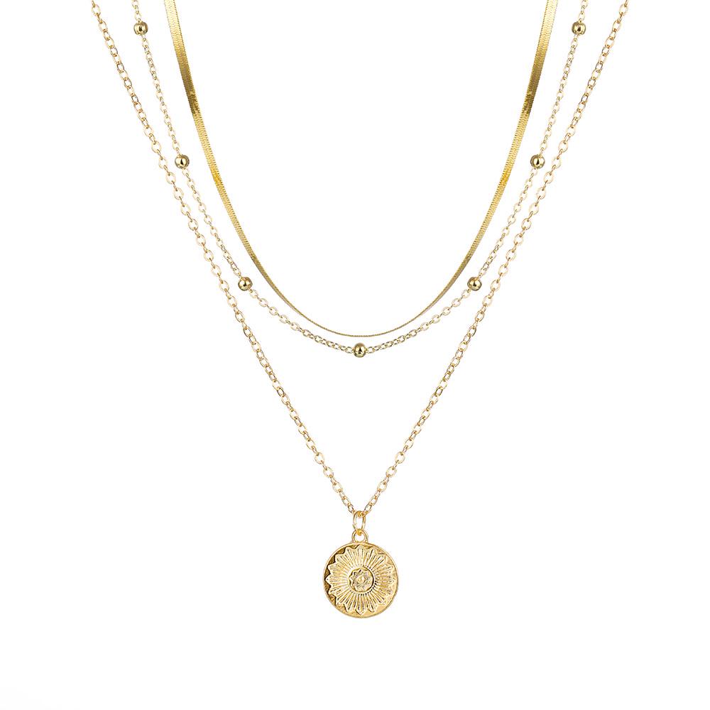 Многослойное женское ожерелье