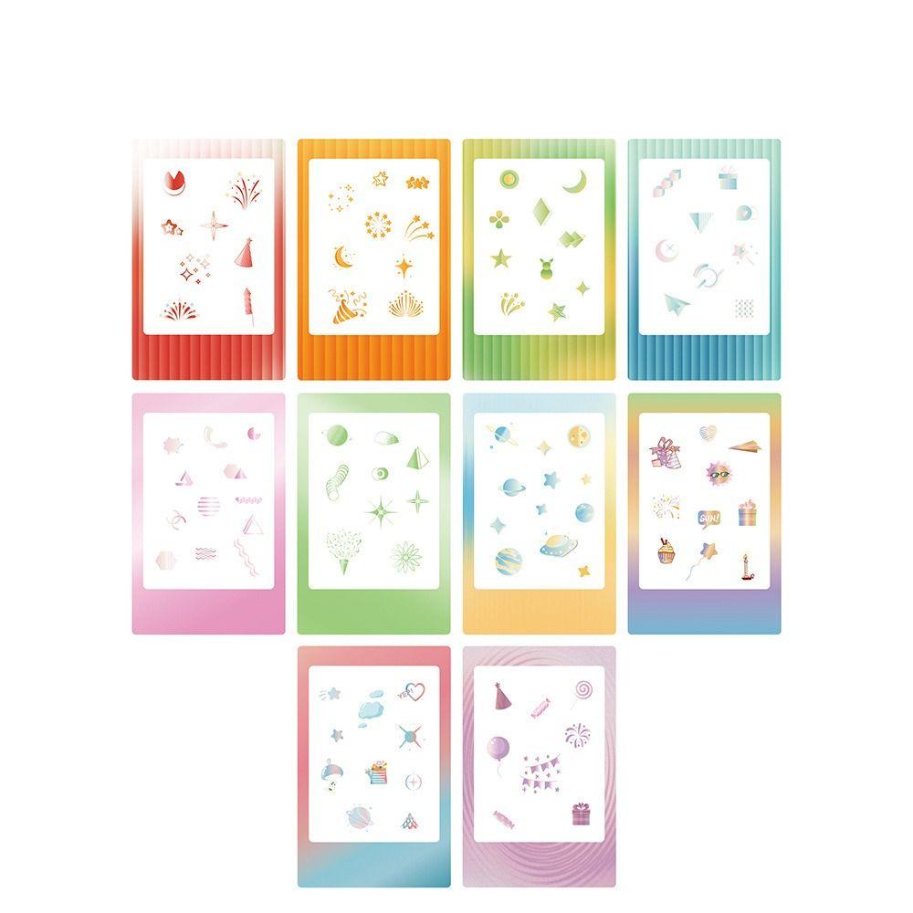 10 шт./набор Наклейка-фоторамка 3 дюйма для моментальной камеры ПЭТ Декоративные наклейки для Fujifilm/Polaroid