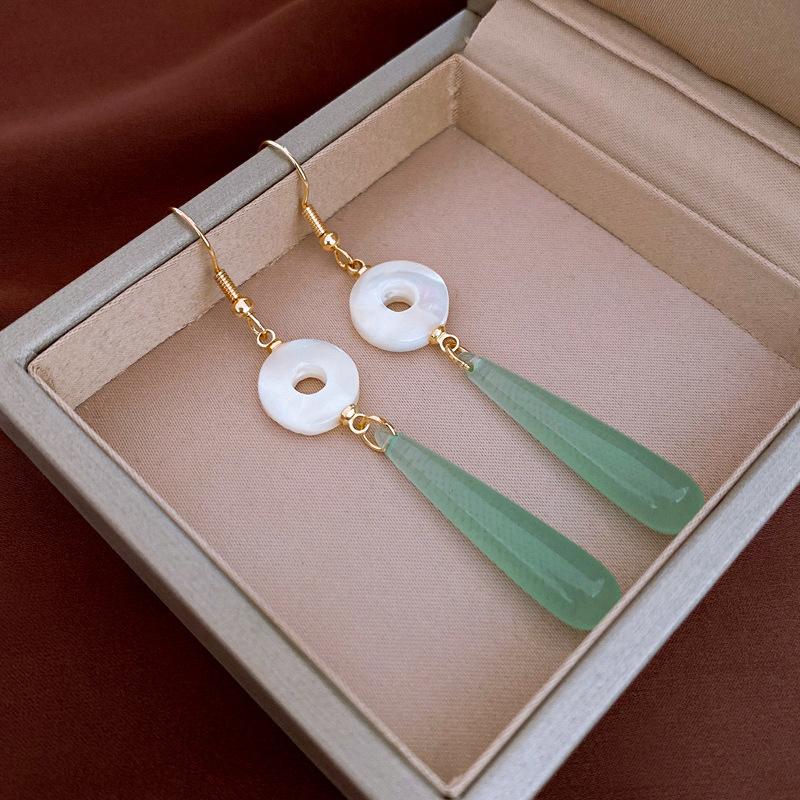 Гуофэн Серьги-кисточки с цирконом 'Серебряная игла', Ретро Легкая роскошь Высококлассные серьги-гвоздики Нишевые Универсальные серьги