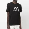 Moncler SS22 Letter Print Crew Neck Short Sleeve T-Shirt Men Tops Black H10918C00038829H8999