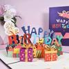 1PC 3D Birthday Memorial Greeting Cards Foldable Cards Birthday Gifts Greeting Cards Party Supplies
