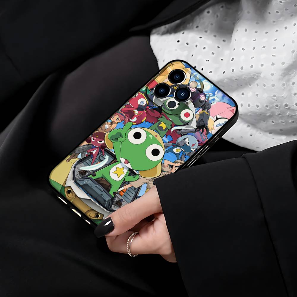 Забавный мультяшный чехол для телефона с лягушонком Keroro Gunsou для iPhone 17 15 Pro Max 14 Pro 12 11 13 Mini X XR XS 16 Plus SE Задняя крышка