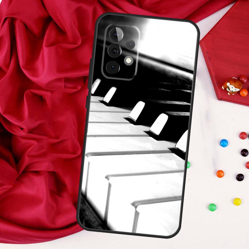 Клавиатура с дизайном клавиш пианино Для Samsung Galaxy A15 A55 A53 A33 A35 A22 A32 A52 A54 A34 A14 A56 A36 A26 A16 A05 A06 Чехол