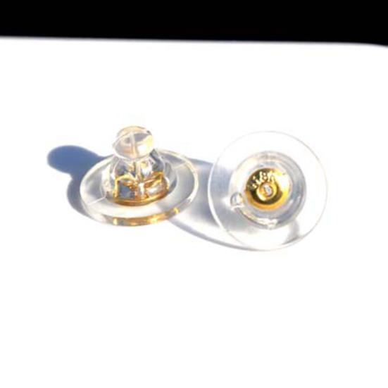 10Pcs Silicone Earring Backs Hypoallergenic Soft Clear Earring Backs Replacements Nickel Lead Free Double Safety Locking Earring Backs