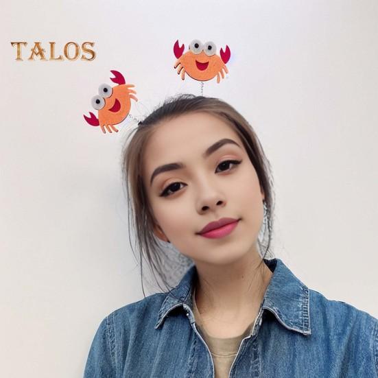 Забавный декор в виде краба, повязка на голову, весенний дизайн, повязка для волос с животными, обруч для волос с изображением краба, реквизит для фотосессии, аксессуары для волос