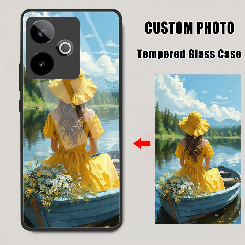 Закаленное Стекло Чехол Для Телефона Для Realme GT 7 Pro 7T 14 14T 6 6T Neo 3 3T GT 2 Neo 2T Note 50 DIY Персонализация Фото Задняя Крышка Funda