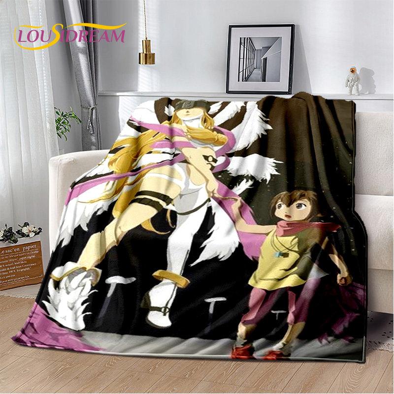 Мягкое плюшевое одеяло с изображением мультфильма «Дигимоны», фланелевое одеяло, покрывало для гостиной, спальни, кровати, дивана, чехла для пикника