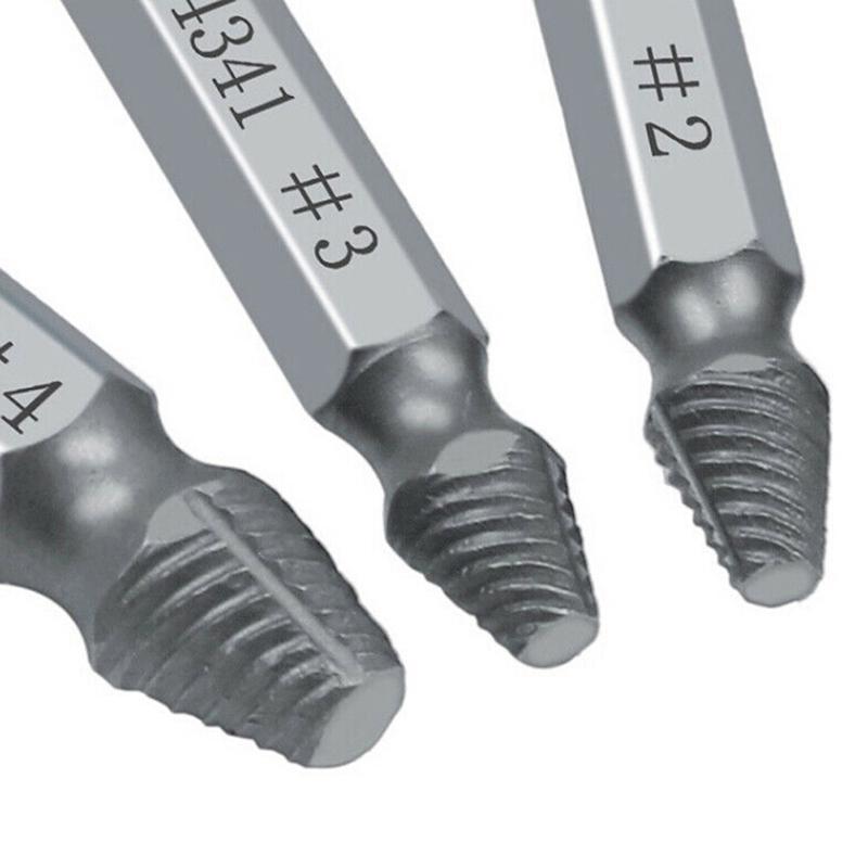 6Pcs/Set Portable Broken Bolt Remover Tool Universal Damaged Screw Extractor Speed Out Drill Bits