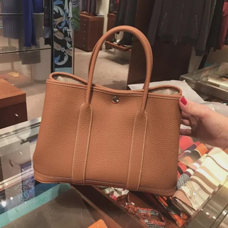 2024 Genuine Leather Women's Crossbody Handbag - Large, Simple, Fashionable, Garden Bag