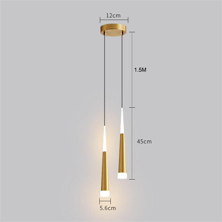 НОВЫЕ акриловые светодиодные подвесные светильники для спальни, черные, золотистые, длинные, подвесные светильники для кухни, барной стойки, магазина