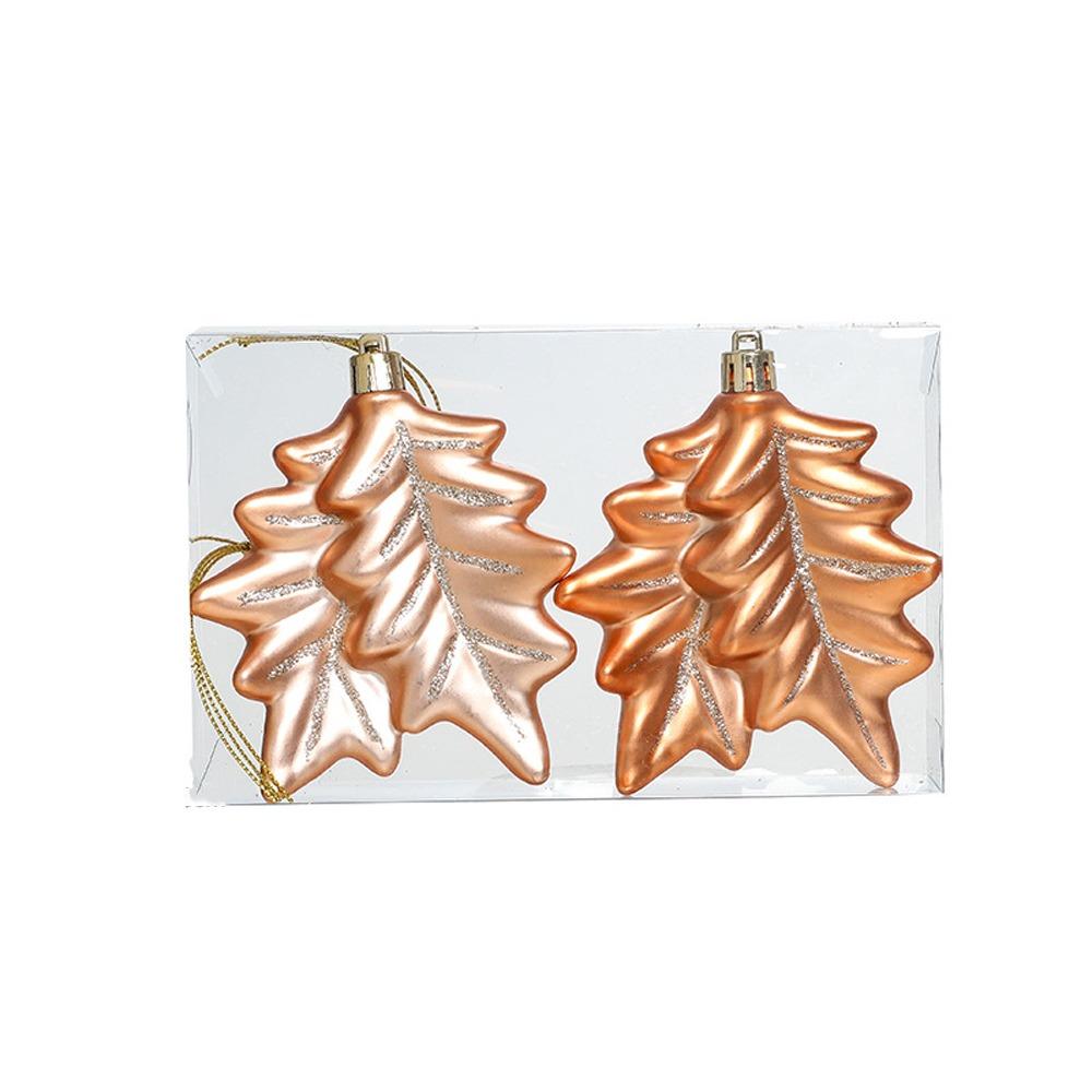 Plastic Christmas Pinecone Bell Pendants Champagne Merry Christmas Decor Party Favors
