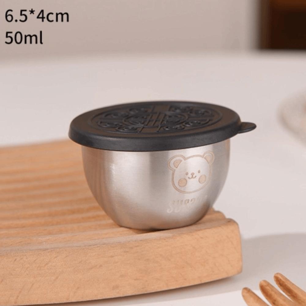 304 Stainless Steel Storage Containers Reusable Dipping Dish New Sauce Cup Food Storage