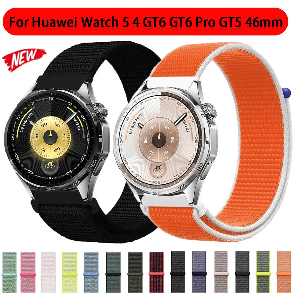 22 мм 20 мм Нейлоновый ремешок для Huawei Watch 5 4 GT6 GT6 Pro GT5-4-3 46 мм Браслет в стиле флага Amazfit Bip 6 Active 2 Balance 2 Correa