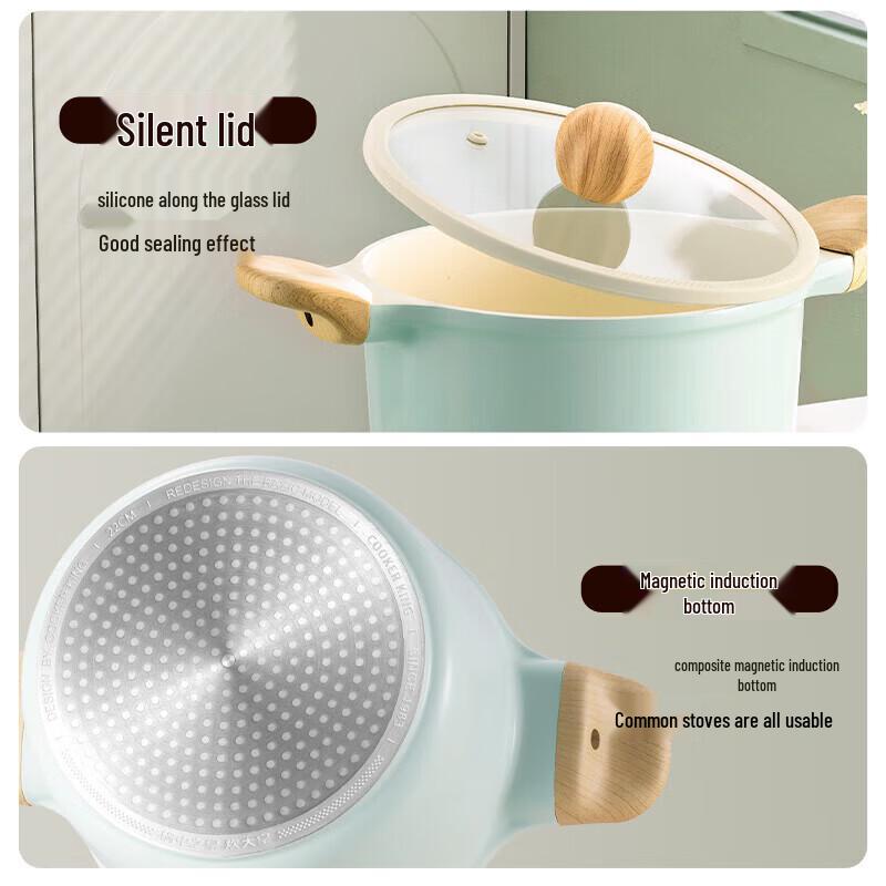 COOKER KING Керамическая антипригарная кастрюля для супа 22 см