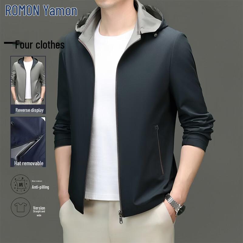 ROMON Reversible Men's Business Casual Jacket