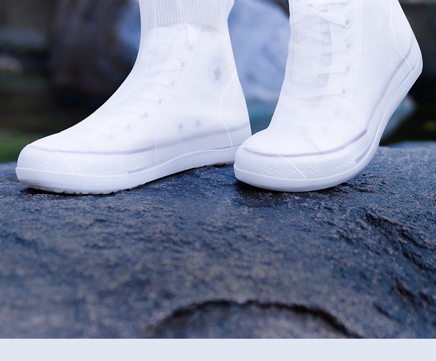 Унисекс Водонепроницаемые Нескользящие Силиконовые Резиновые Сапоги - Прочные, Утолщенные и Износостойкие для Дождливых Дней