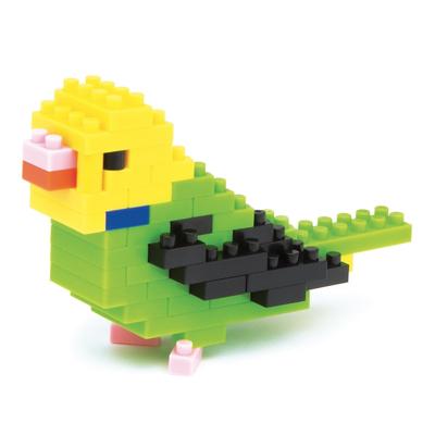 Nanoblock волнистый попугайчик зеленый опалиновый NBC-093