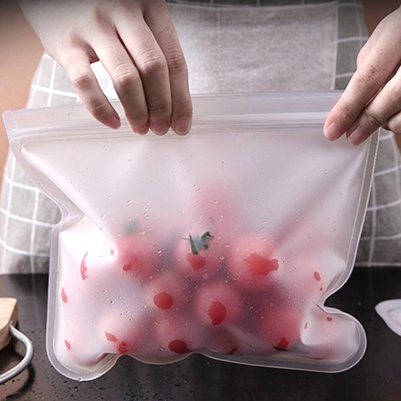 Силиконовые контейнеры для хранения пищевых продуктов, герметичные контейнеры, многоразовые стоячие сумки на молнии, чашка, сумка для свежих продуктов, сумка для хранения продуктов, свежая упаковка