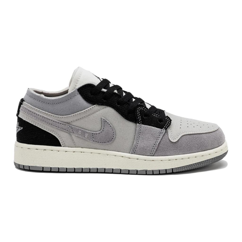 Air Jordan 1 Low SE Craft GS Inside Out — Детские кроссовки цементно-серого цвета Tech-Grey Sail Black FD9088-002