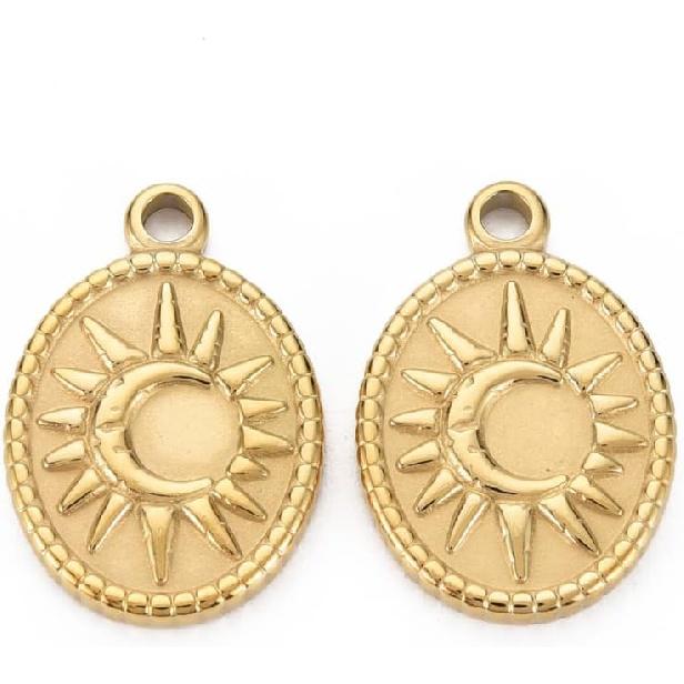 Airssory 12 шт. 3-цветные подвески из нержавеющей стали в виде молний, небесная погодная коллекция, мини-подвески-шармы с громом, ассортимент для ювелирных изделий