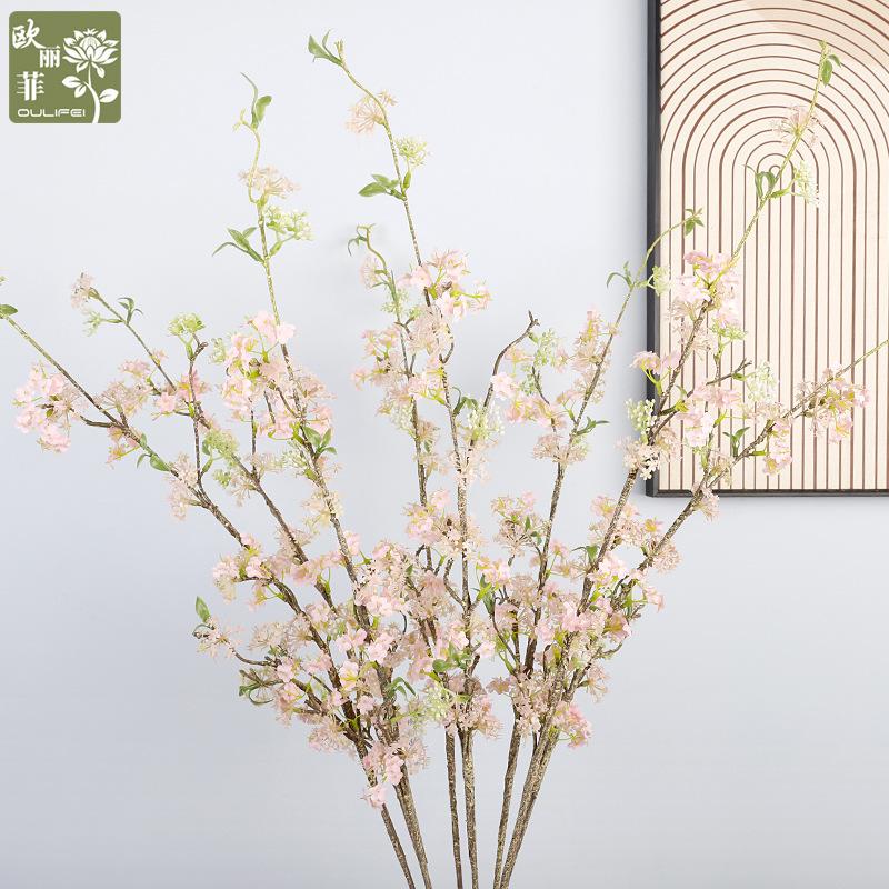 Simulation snow willow, snow spring flower fake bouquet high-end ornament decoration peach blossom simulation flower