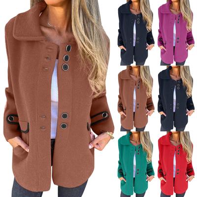 Женский однотонный жакет на одной пуговице с лацканами, с длинными рукавами