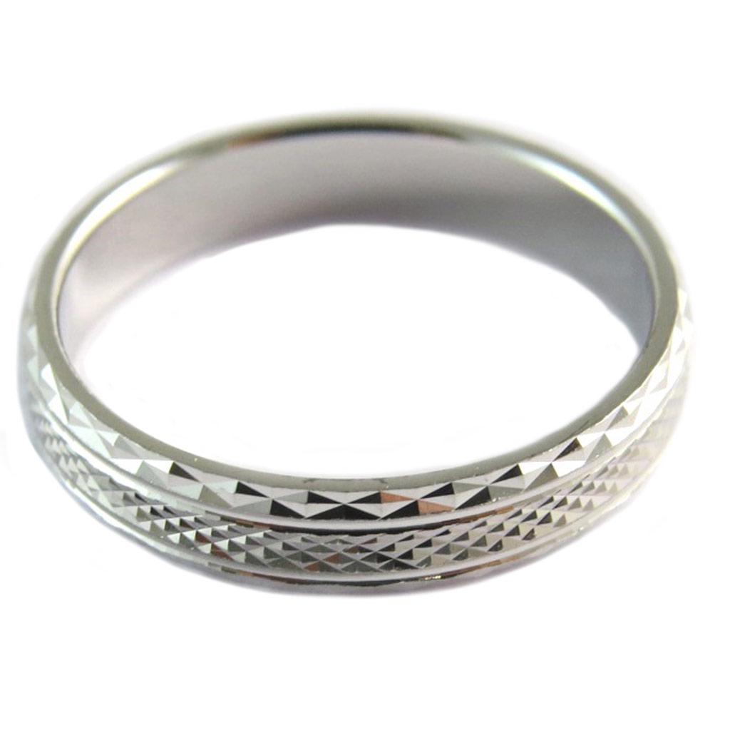 Silver (rhodium) 'Lien d'Amour' Silver Wedding Ring - 4 Mm