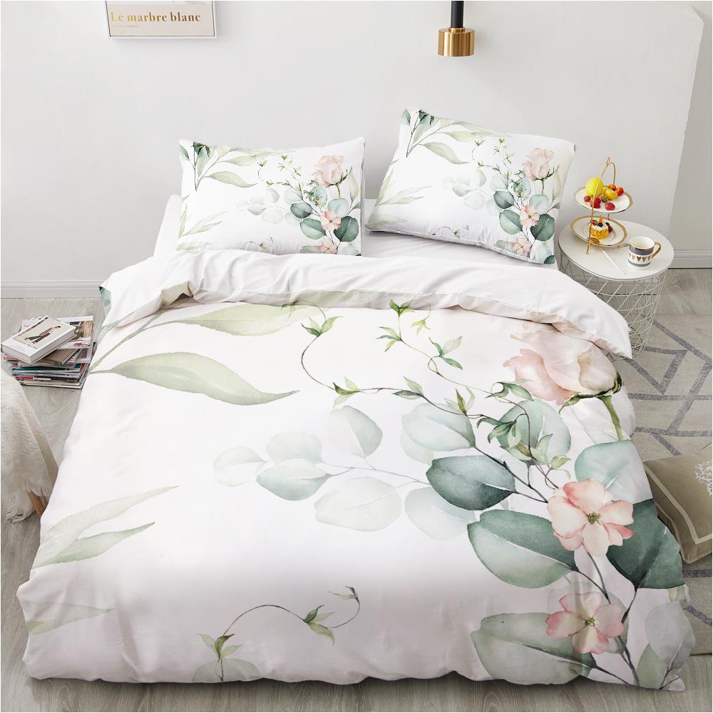 Комплект постельного белья с 3D-цветком для женщин и девочек, пуховый пододеяльник, наволочка 2/3 шт., кровать размера «king-size», роскошный домашний текстиль, комплект пододеяльников в подарок