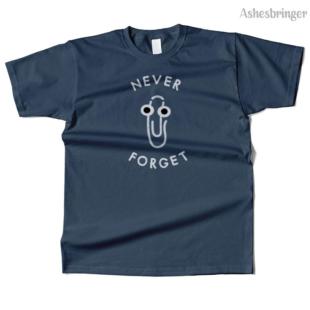 Mens Cotton Never Forget the Clip Graphic T Shirt Street Casual Style Tee for Men and Women