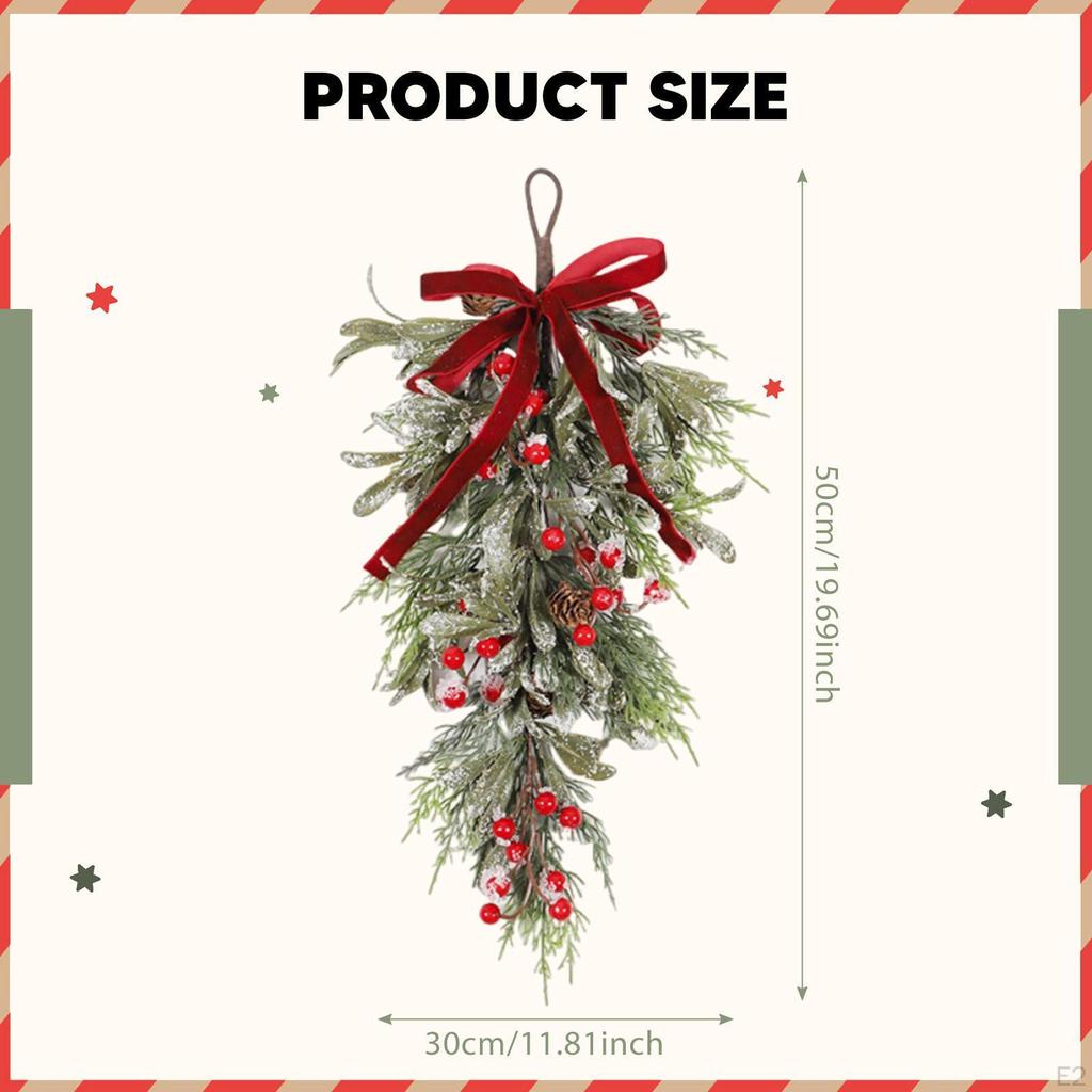 Рождественская капля-сваг венок на входную дверь фермерский дом рождественская гирлянда искусственная для стены дома