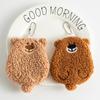 Kawaii Bear плюшевые сумки для монет кошелек для женщин и девочек карманный кошелек для денег студенческий мини-держатель для кредитных карт сумка для хранения наушников